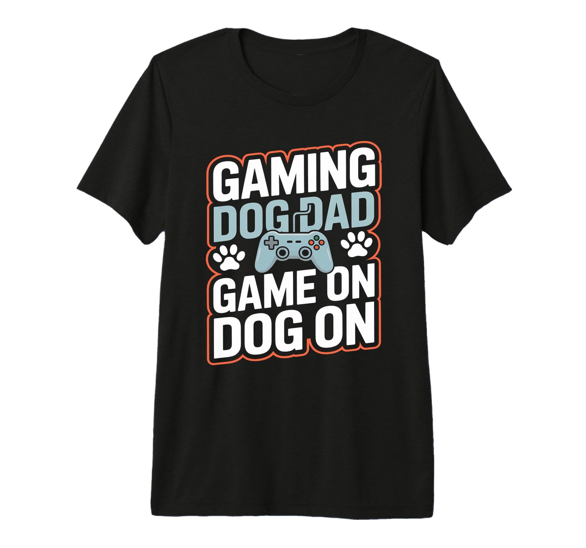 Gaming Dog Dad Game Dog Gamer T-Shirt - Custom Art Print Men Women - T-Shirt, Sweatshirt, Hoodie