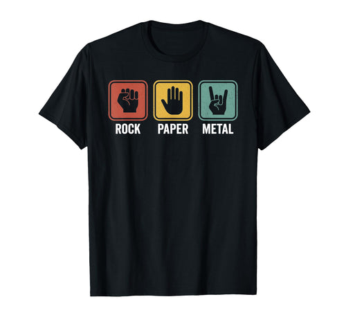 Rock Paper Metal Rock N Roll Funny T-Shirt - Novelty Apparel Men Women - T-Shirt, Sweatshirt, Hoodie