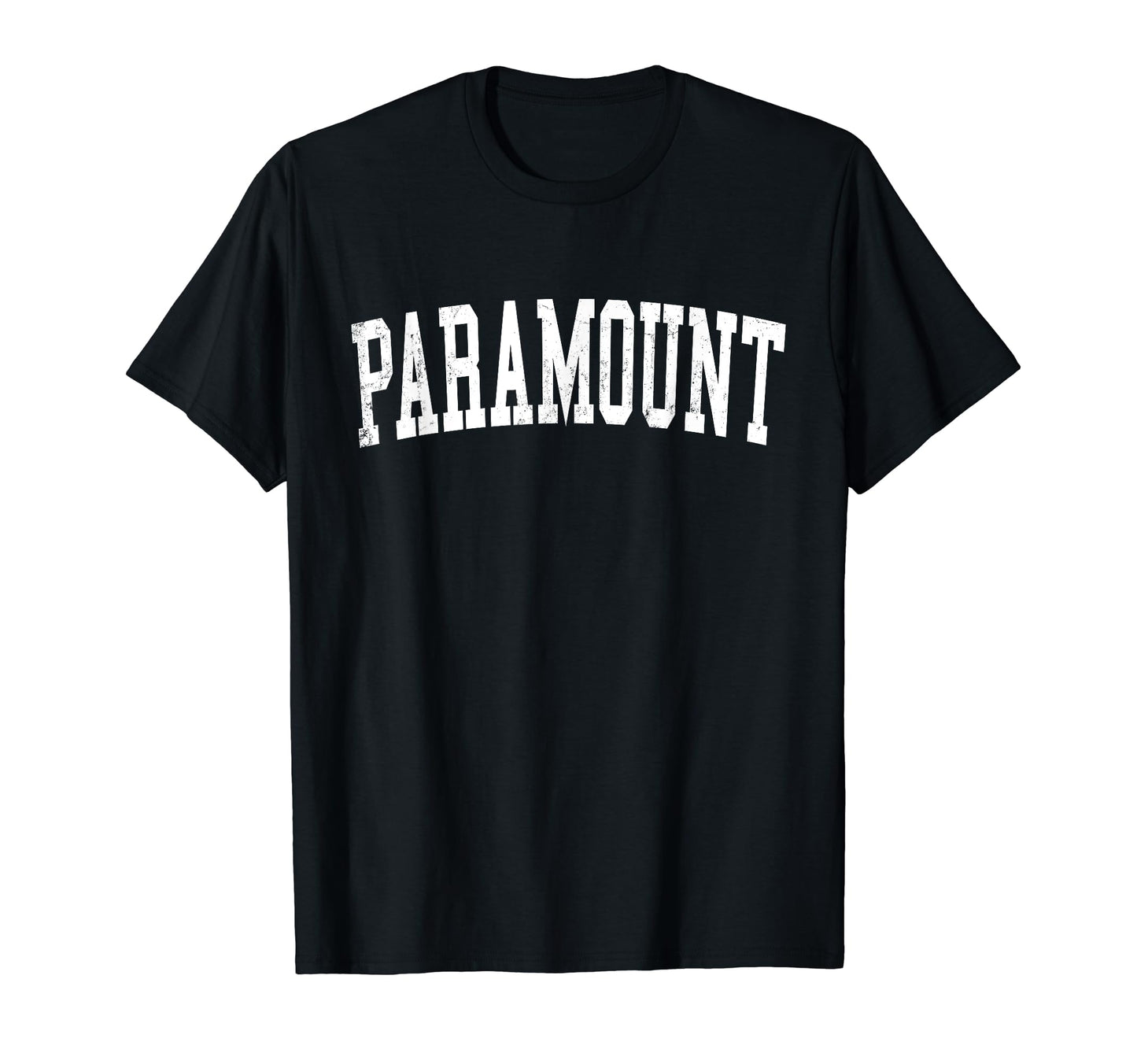 Paramount Ca Distressed White Varsity T-Shirt - Trendy Graphic for Adults - T-Shirt, Sweatshirt, Hoodie