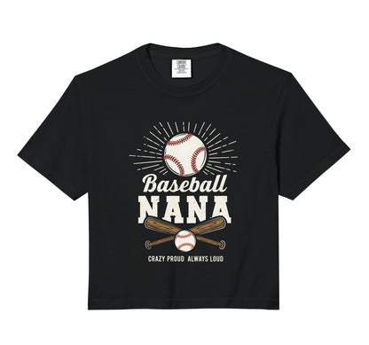 Baseball Nana Proud Grandma Sweatshirt - Casual Everyday Wear Men Women - T-Shirt, Sweatshirt, Hoodie