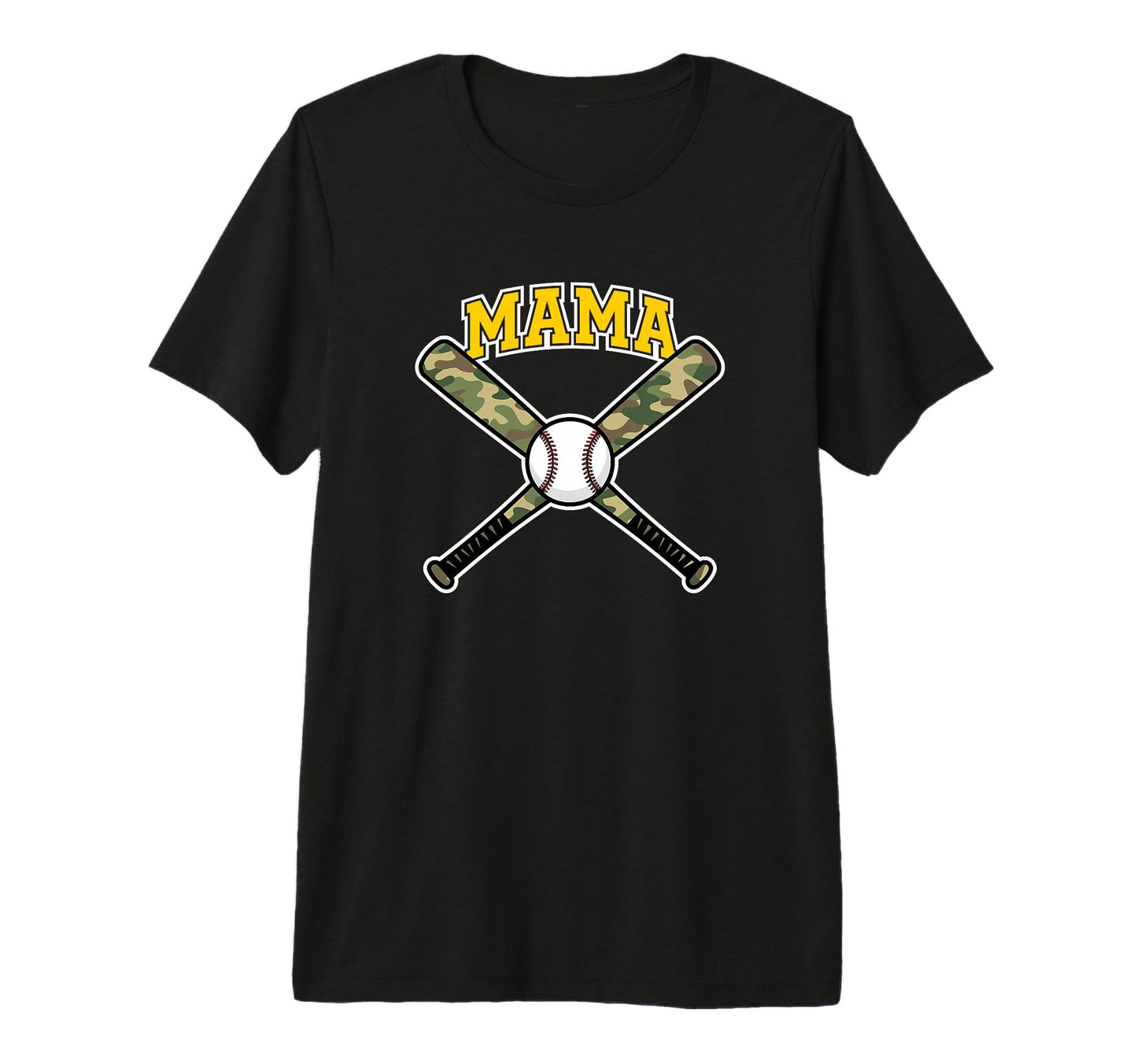 Mama Camo Baseball Mom Softball Bleacher T-Shirt - Minimalist Print Unisex - T-Shirt, Sweatshirt, Hoodie