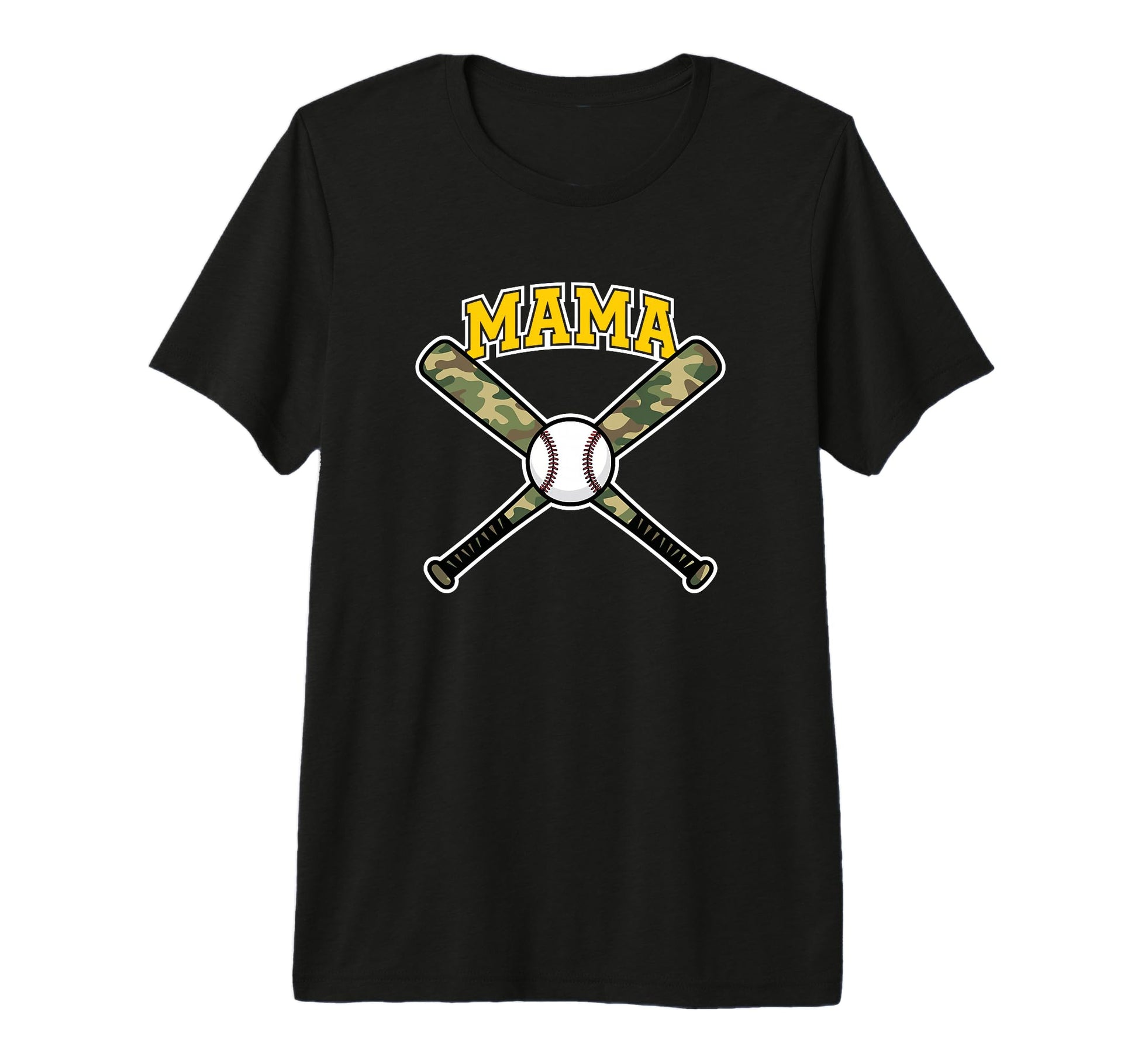 Mama Camo Baseball Mom Softball Bleacher T-Shirt - Minimalist Print Unisex - T-Shirt, Sweatshirt, Hoodie