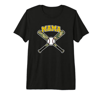 Mama Camo Baseball Mom Softball Bleacher T-Shirt - Minimalist Print Unisex - T-Shirt, Sweatshirt, Hoodie