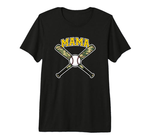 Mama Camo Baseball Mom Softball Bleacher T-Shirt - Minimalist Print Unisex - T-Shirt, Sweatshirt, Hoodie