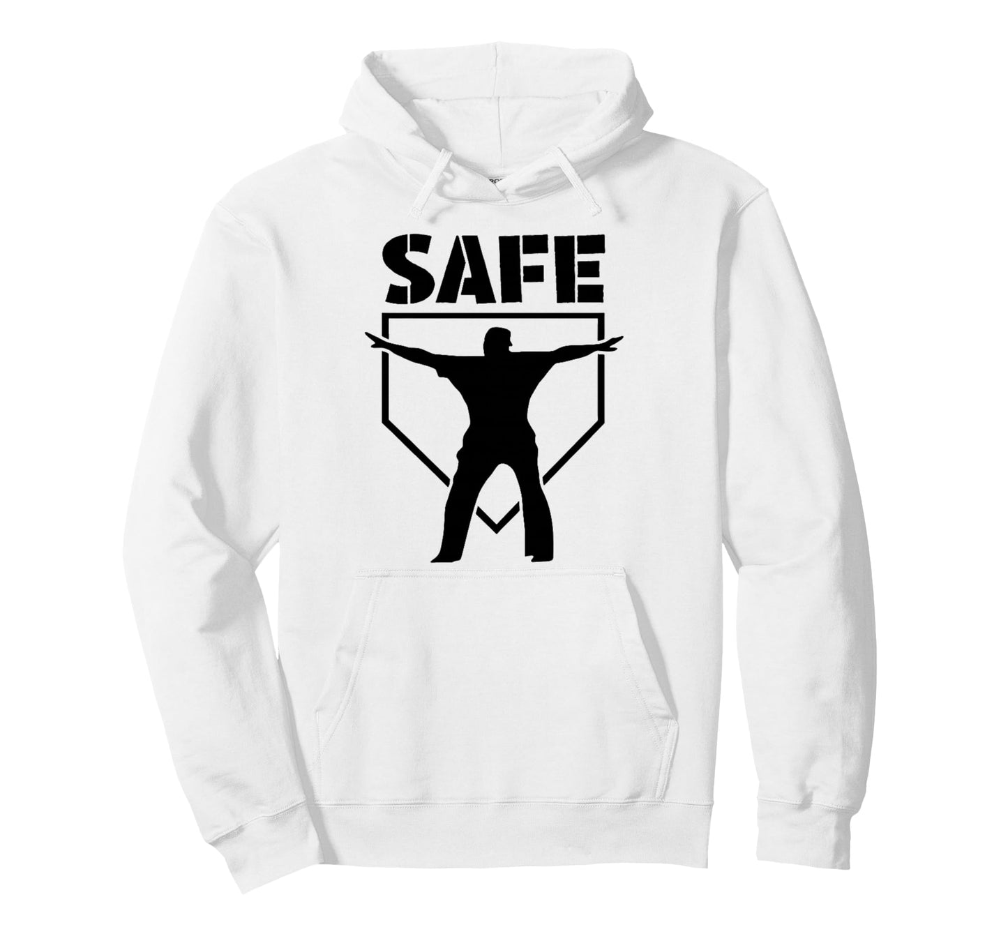Baseball Safe Home Plate Umpire Hoodie - Fun Novelty Design for Adults - T-Shirt, Sweatshirt, Hoodie