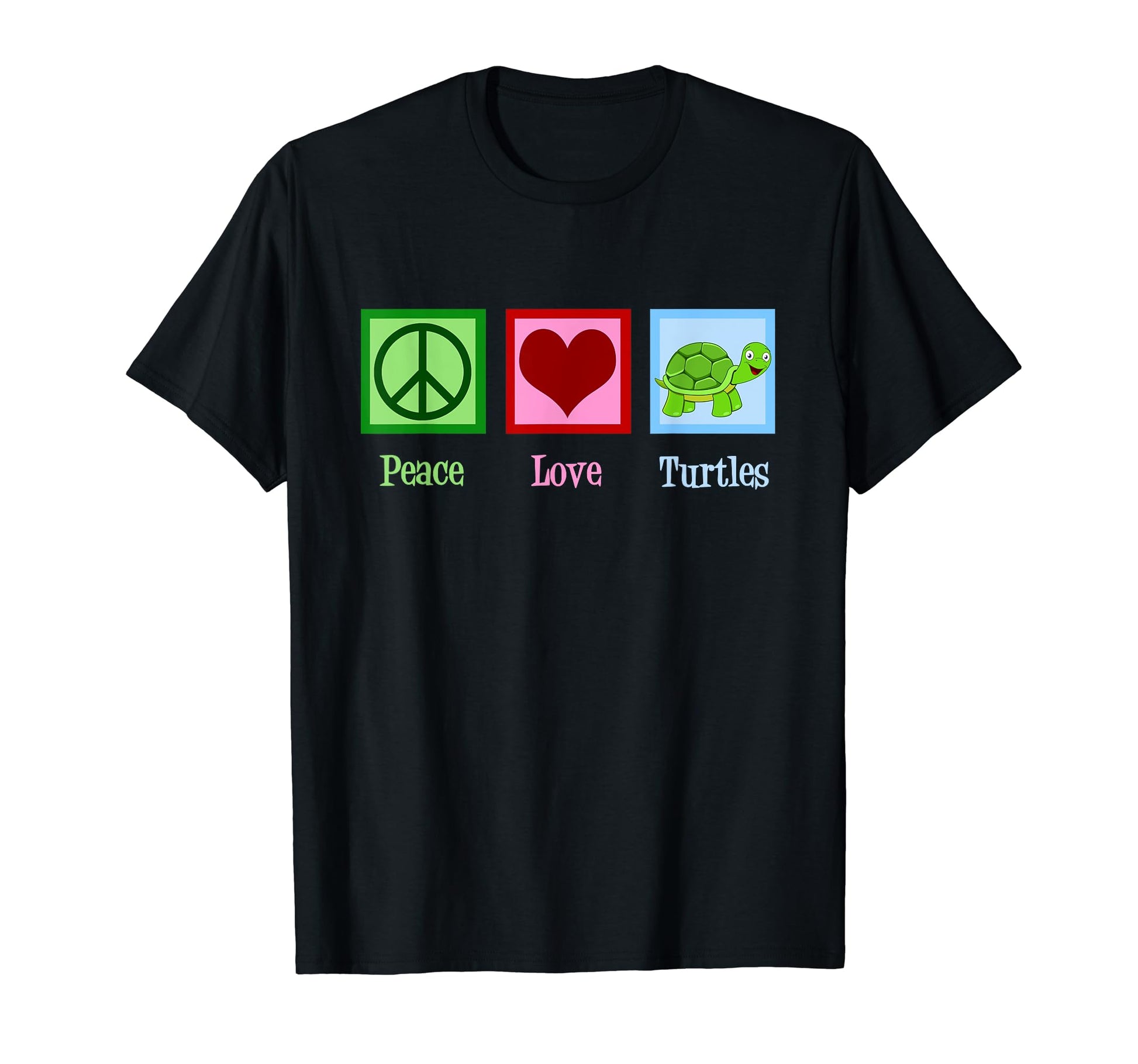 Peace Love Turtle T-Shirt - Unique Graphic Men Women - T-Shirt, Sweatshirt, Hoodie