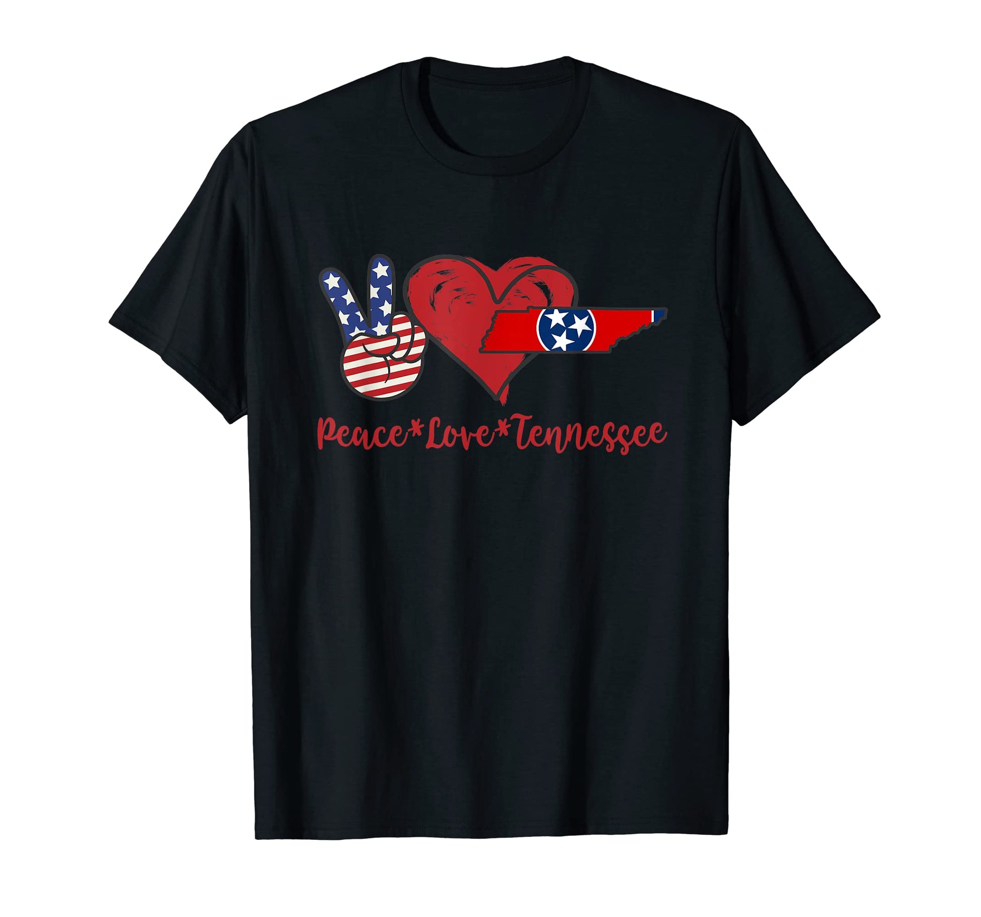 Peace Love Tennessee T-Shirt - Fun Novelty Design for Adults - T-Shirt, Sweatshirt, Hoodie