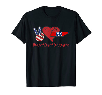 Peace Love Tennessee T-Shirt - Fun Novelty Design for Adults - T-Shirt, Sweatshirt, Hoodie