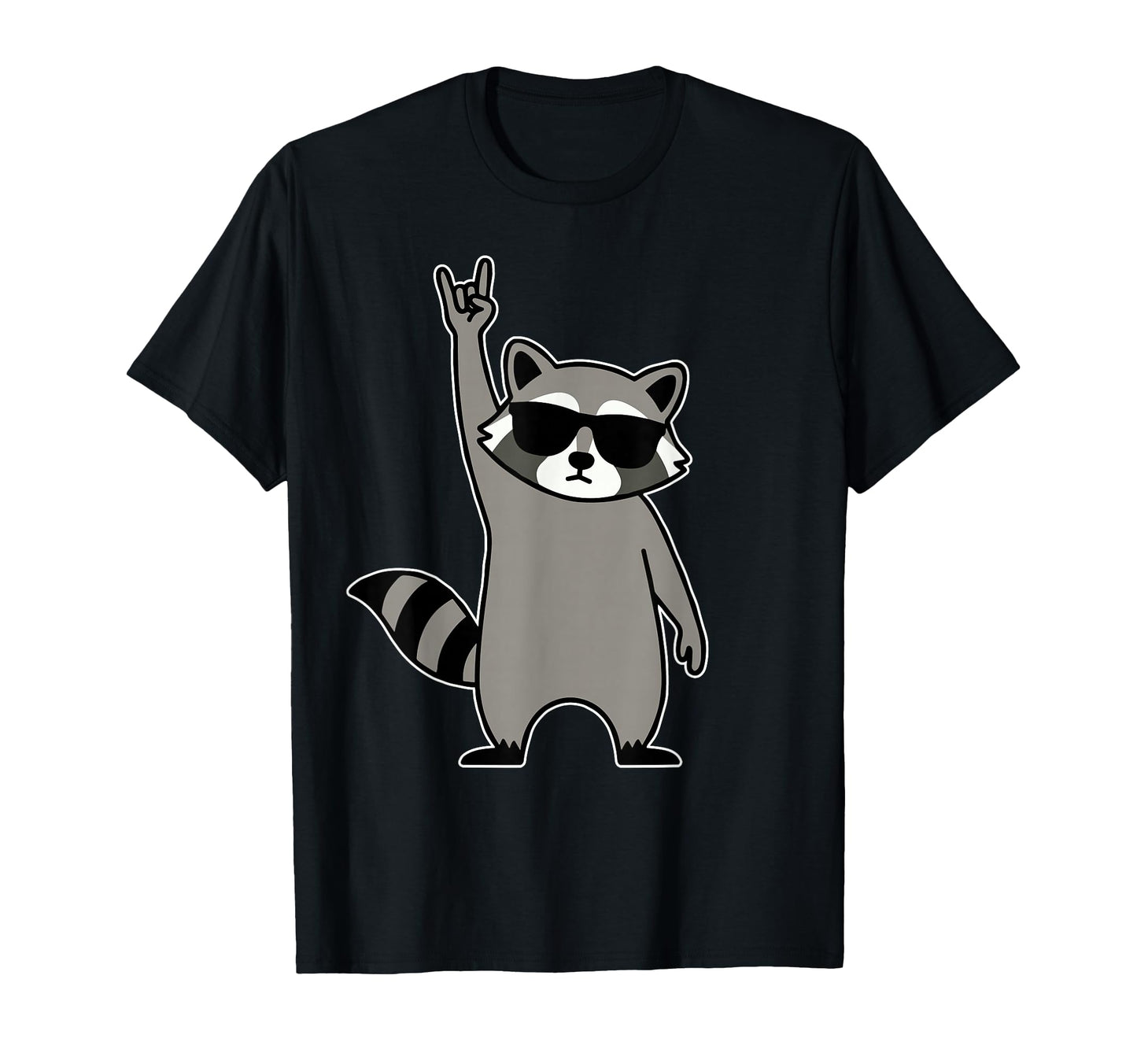 Raccoon Rock Music Band Concert T-Shirt - Minimalist Print for Adults - T-Shirt, Sweatshirt, Hoodie
