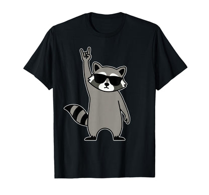 Raccoon Rock Music Band Concert T-Shirt - Minimalist Print for Adults - T-Shirt, Sweatshirt, Hoodie