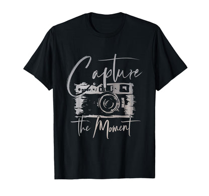 Capture Moment Photography Camera Art T-Shirt - Fun Novelty Design Unisex - T-Shirt, Sweatshirt, Hoodie