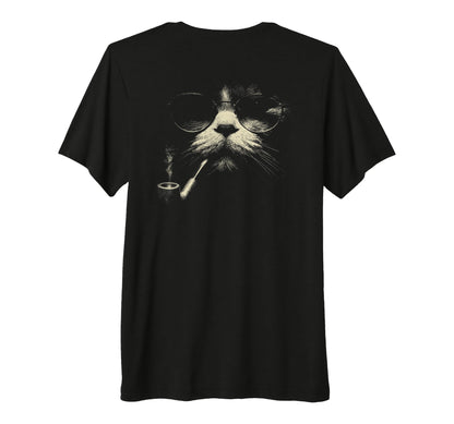 Tabby Cat Smoking Cigarette Grunge Meme 90S T-Shirt - Graphic Print Unisex - T-Shirt, Sweatshirt, Hoodie