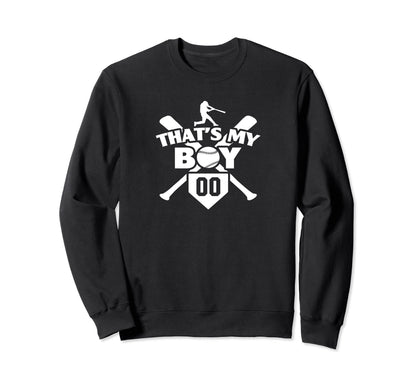 Baseball Mom Dad Thats My 00 Baseball Sweatshirt - Custom Art Print Unisex - T-Shirt, Sweatshirt, Hoodie
