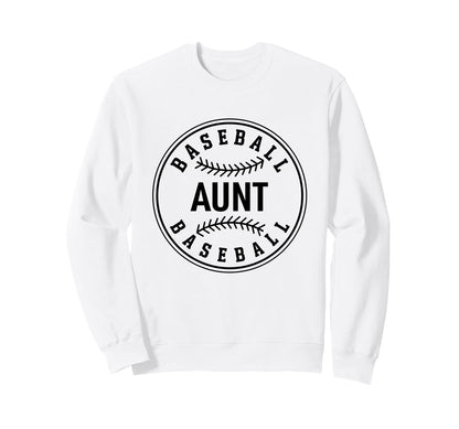 Baseball Aunt Sports Lover Auntie Sweatshirt - Unique Graphic Men Women - T-Shirt, Sweatshirt, Hoodie