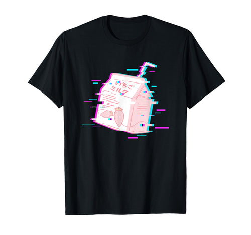 Japanese Vaporwave Aesthetic Strawberry T-Shirt - Minimalist Print Unisex - T-Shirt, Sweatshirt, Hoodie