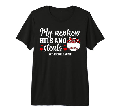 My Nephew Baseball Aunt Baseball T-Shirt - Aesthetic Graphic for Adults - T-Shirt, Sweatshirt, Hoodie