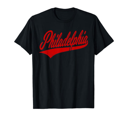 Philadelphia Pa Varsity Script T-Shirt - Fun Novelty Design Men Women - T-Shirt, Sweatshirt, Hoodie
