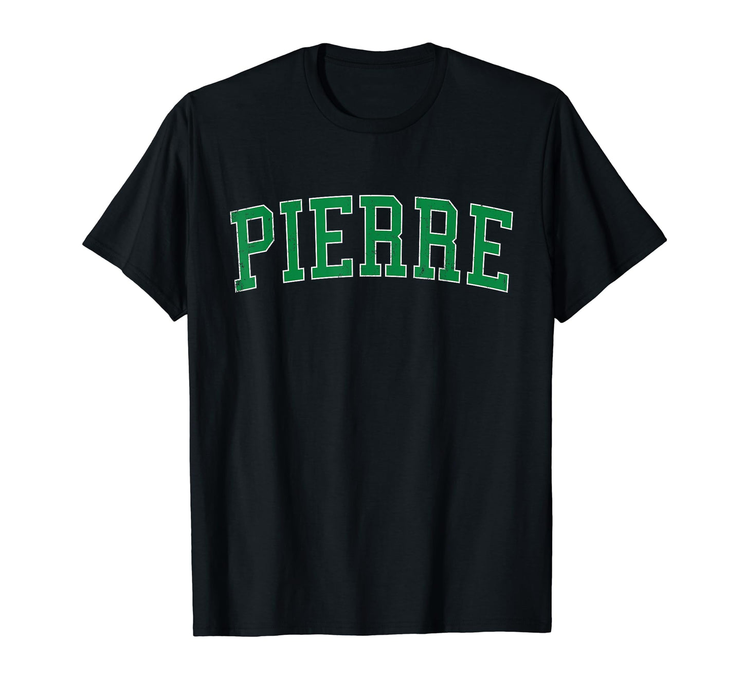 Pierre Sd Distressed Green Varsity T-Shirt - Custom Art Print for Adults - T-Shirt, Sweatshirt, Hoodie