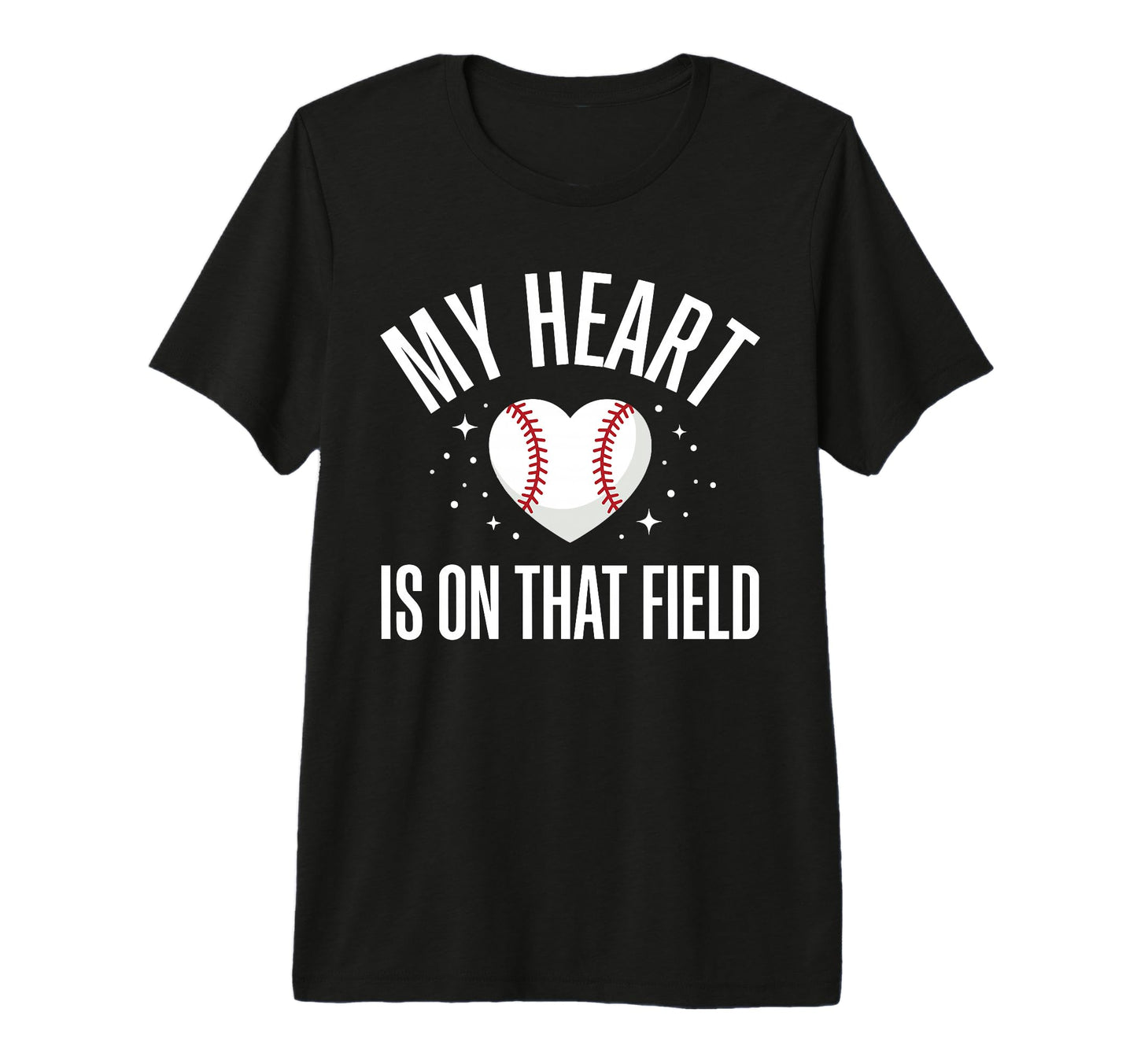 My Heart Is That Field Baseball Mom Dad T-Shirt - Aesthetic Graphic Unisex - T-Shirt, Sweatshirt, Hoodie