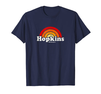 Hopkins Minnesota Mn 70S Rainbow T-Shirt - Aesthetic Graphic for Adults - T-Shirt, Sweatshirt, Hoodie