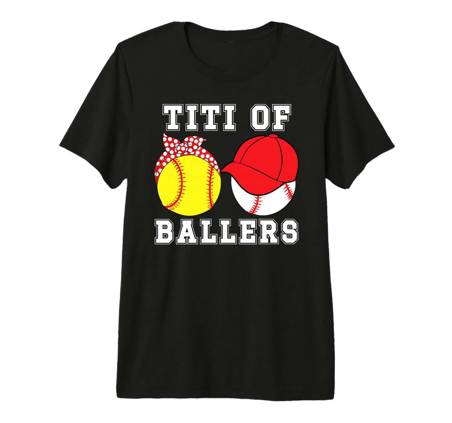 Titi Ballers Baseball Softball Titi Aunt T-Shirt - Trendy Graphic Unisex - T-Shirt, Sweatshirt, Hoodie