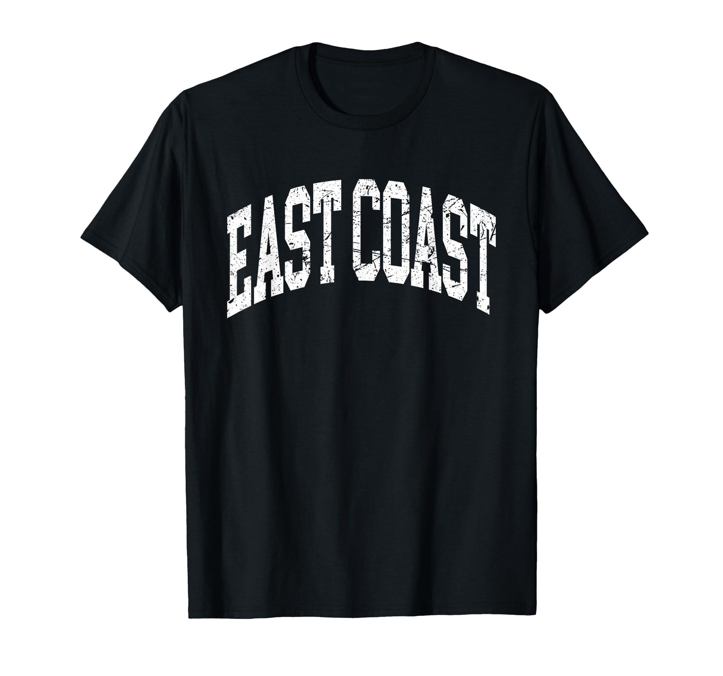 Distressed East Coast Bold Collegiate T-Shirt - Minimalist Print Men Women - T-Shirt, Sweatshirt, Hoodie