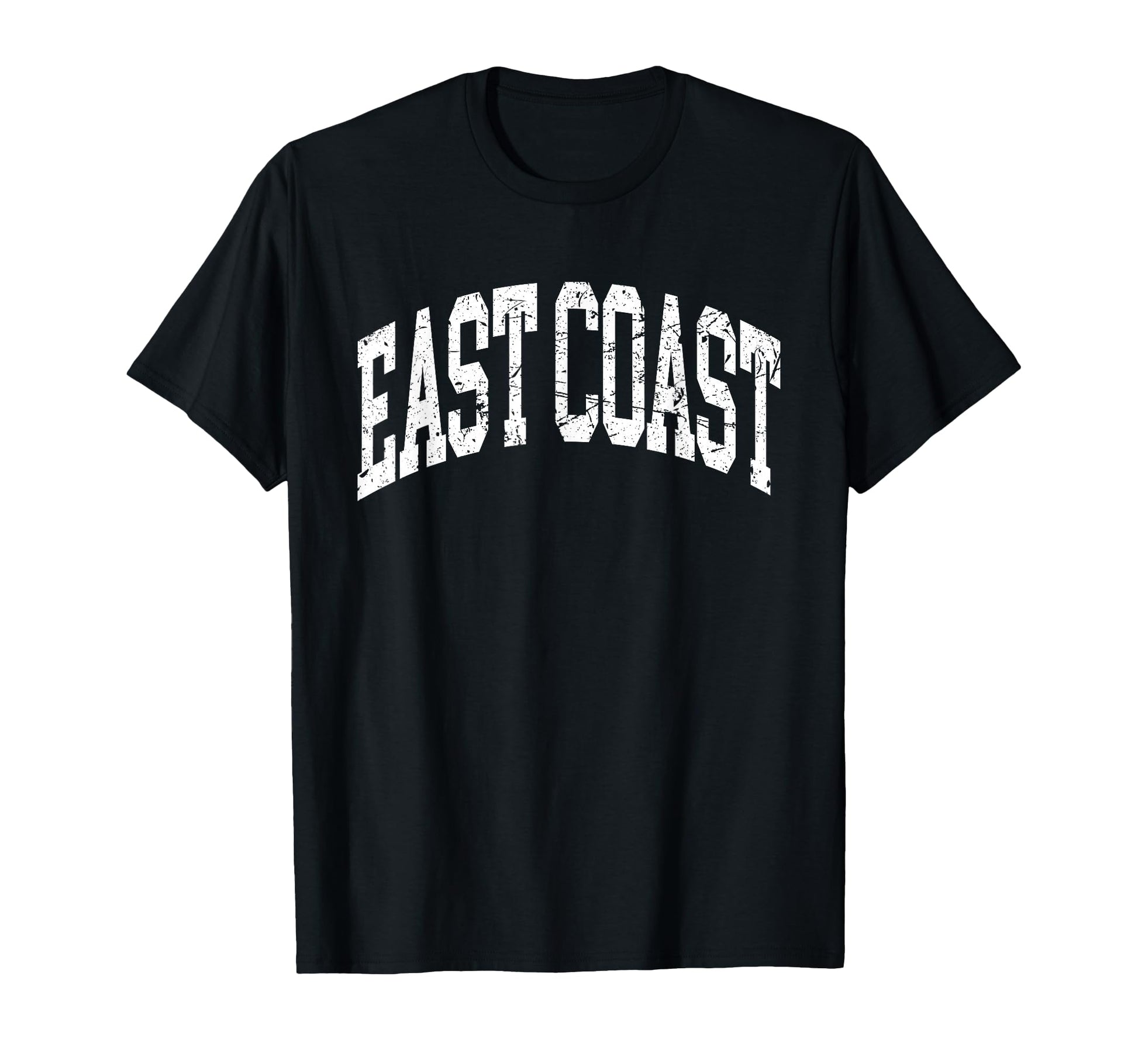 Distressed East Coast Bold Collegiate T-Shirt - Minimalist Print Men Women - T-Shirt, Sweatshirt, Hoodie