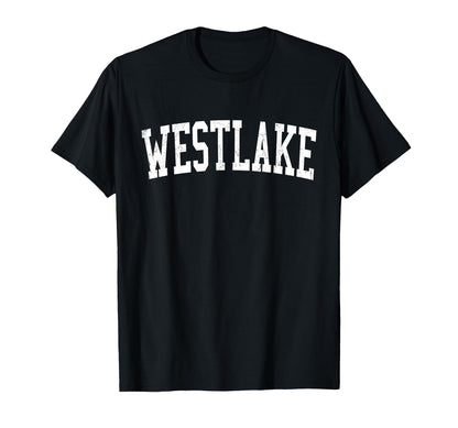 Westlake Oh Distressed White Varsity T-Shirt - Unique Graphic Men Women - T-Shirt, Sweatshirt, Hoodie