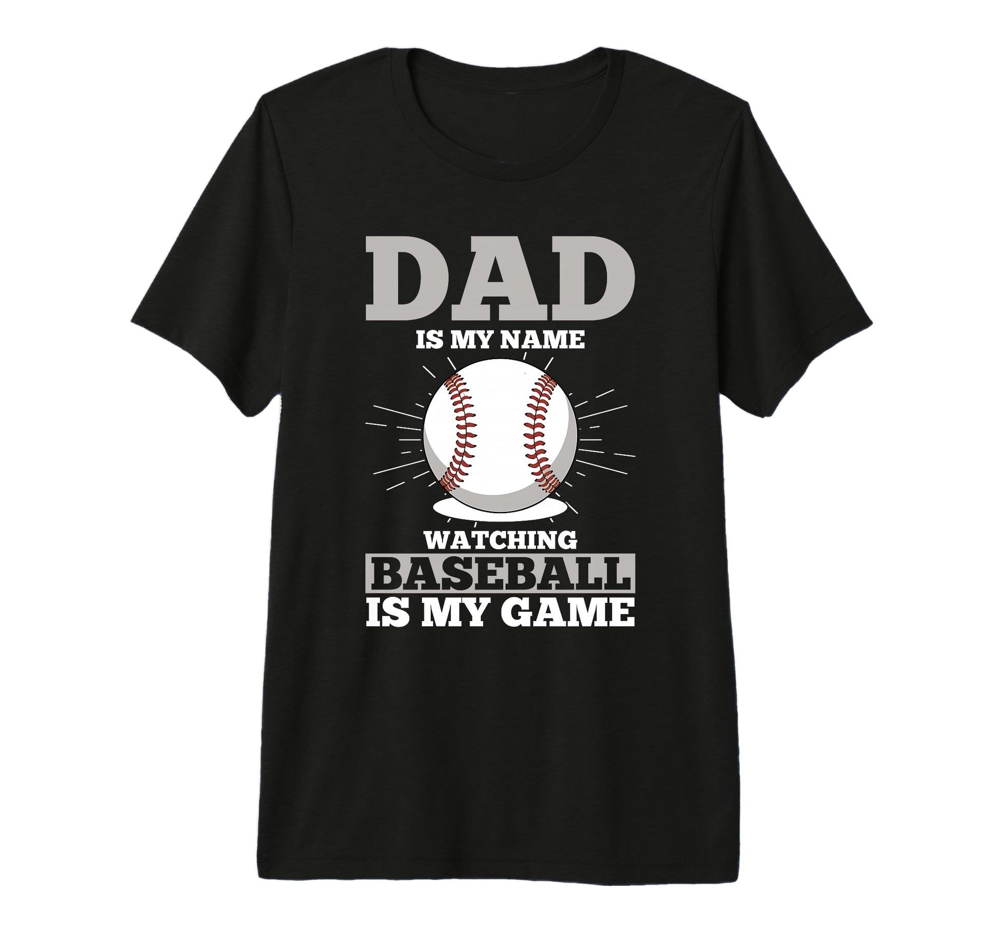 Fathers Day Baseball Dad Parent Tri T-Shirt - Trendy Graphic for Adults - T-Shirt, Sweatshirt, Hoodie