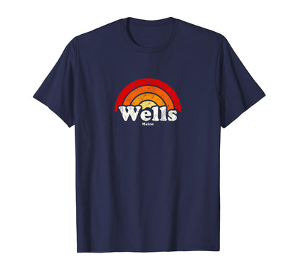 Wells Maine Me 70S Rainbow T-Shirt - Fun Novelty Design for Adults - T-Shirt, Sweatshirt, Hoodie
