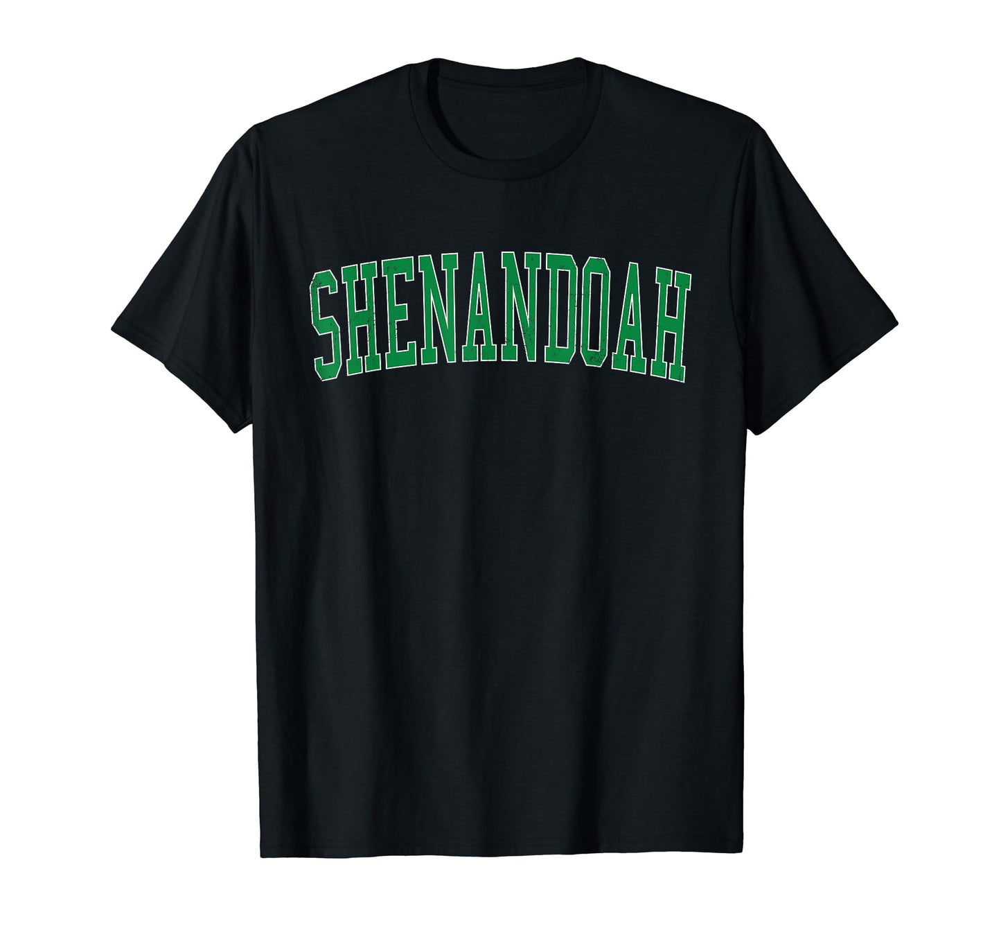 Shenandoah La Distressed Green Varsity T-Shirt - Minimalist Print Men Women - T-Shirt, Sweatshirt, Hoodie