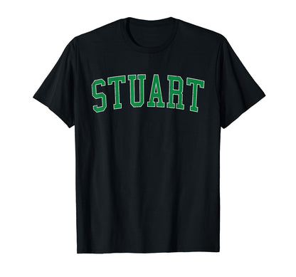 Stuart Fl Distressed Green Varsity T-Shirt - Streetwear Style Unisex - T-Shirt, Sweatshirt, Hoodie