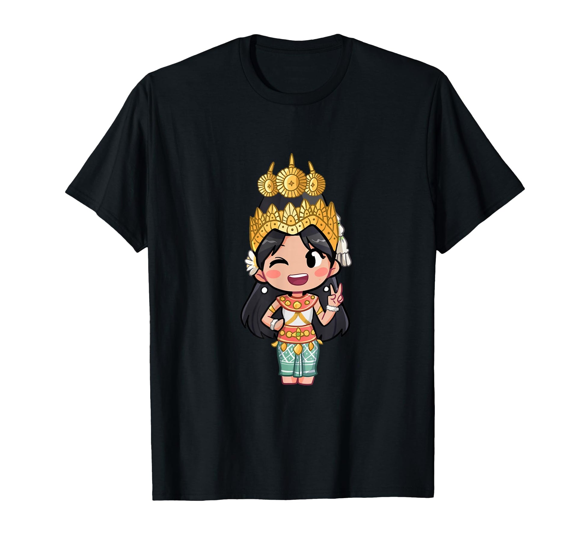Anime Cambodian Khmer Apsara Peace T-Shirt - Fun Novelty Design Men Women - T-Shirt, Sweatshirt, Hoodie