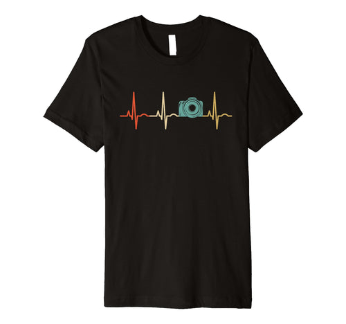 Heartbeat Photography Camera Photographer T-Shirt - Graphic Print Men Women - T-Shirt, Sweatshirt, Hoodie