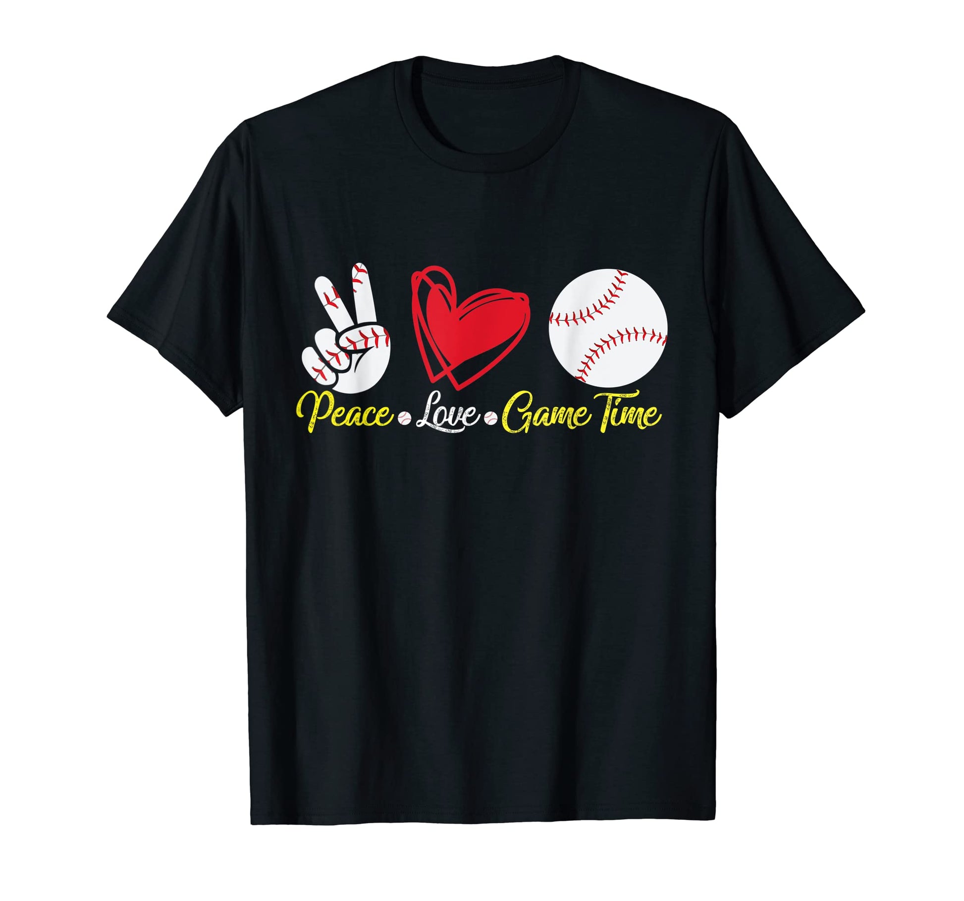 Baseball Lover Peace Love And Game T-Shirt - Novelty Apparel for Adults - T-Shirt, Sweatshirt, Hoodie