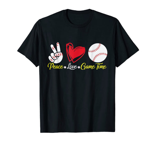 Baseball Lover Peace Love And Game T-Shirt - Novelty Apparel for Adults - T-Shirt, Sweatshirt, Hoodie