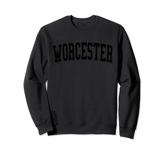 Worcester Ma Distressed Black Sweatshirt - Streetwear Style Men Women - T-Shirt, Sweatshirt, Hoodie