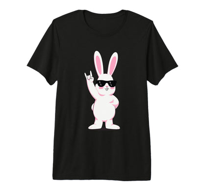 Bunny Rock Funny Rabbit Sunglasses T-Shirt - Novelty Apparel for Adults - T-Shirt, Sweatshirt, Hoodie