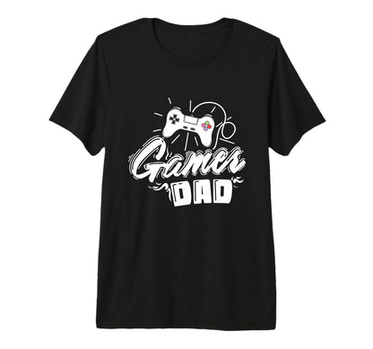 Console Controller Gamer Dad Tri Blend T-Shirt - Aesthetic Graphic Unisex - T-Shirt, Sweatshirt, Hoodie