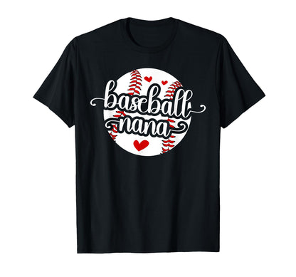 Baseball Nana Grandma Best Nana Baseball T-Shirt - Unique Graphic Unisex - T-Shirt, Sweatshirt, Hoodie