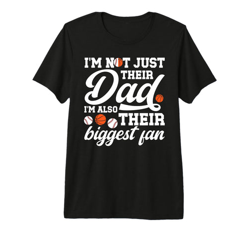 Mens Their Biggest Fan Baseball Basketball T-Shirt - Unique Graphic Unisex - T-Shirt, Sweatshirt, Hoodie