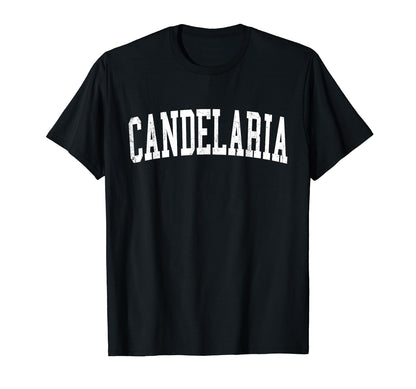 Candelaria Pr Distressed White Varsity T-Shirt - Custom Art Print Men Women - T-Shirt, Sweatshirt, Hoodie