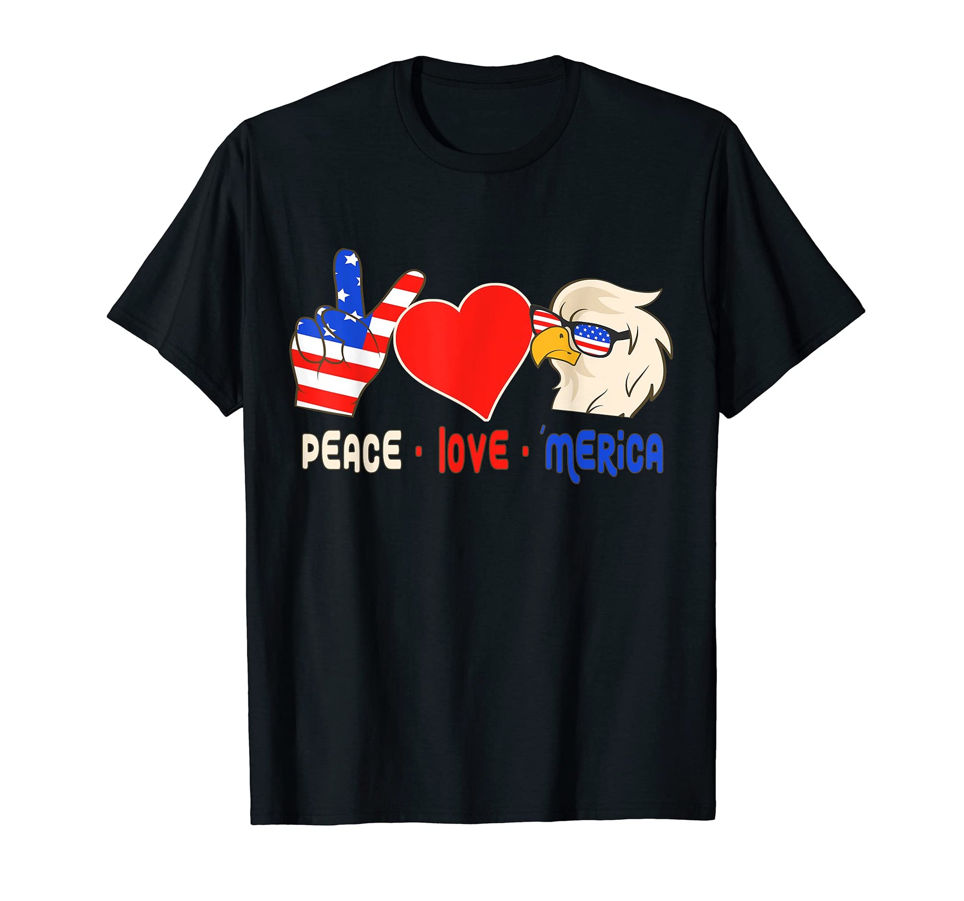 Eagle Merica 4Th July Patriotic T-Shirt - Minimalist Print for Adults - T-Shirt, Sweatshirt, Hoodie