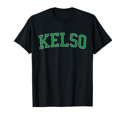 Kelso Wa Distressed Green Varsity T-Shirt - Trendy Graphic for Adults - T-Shirt, Sweatshirt, Hoodie