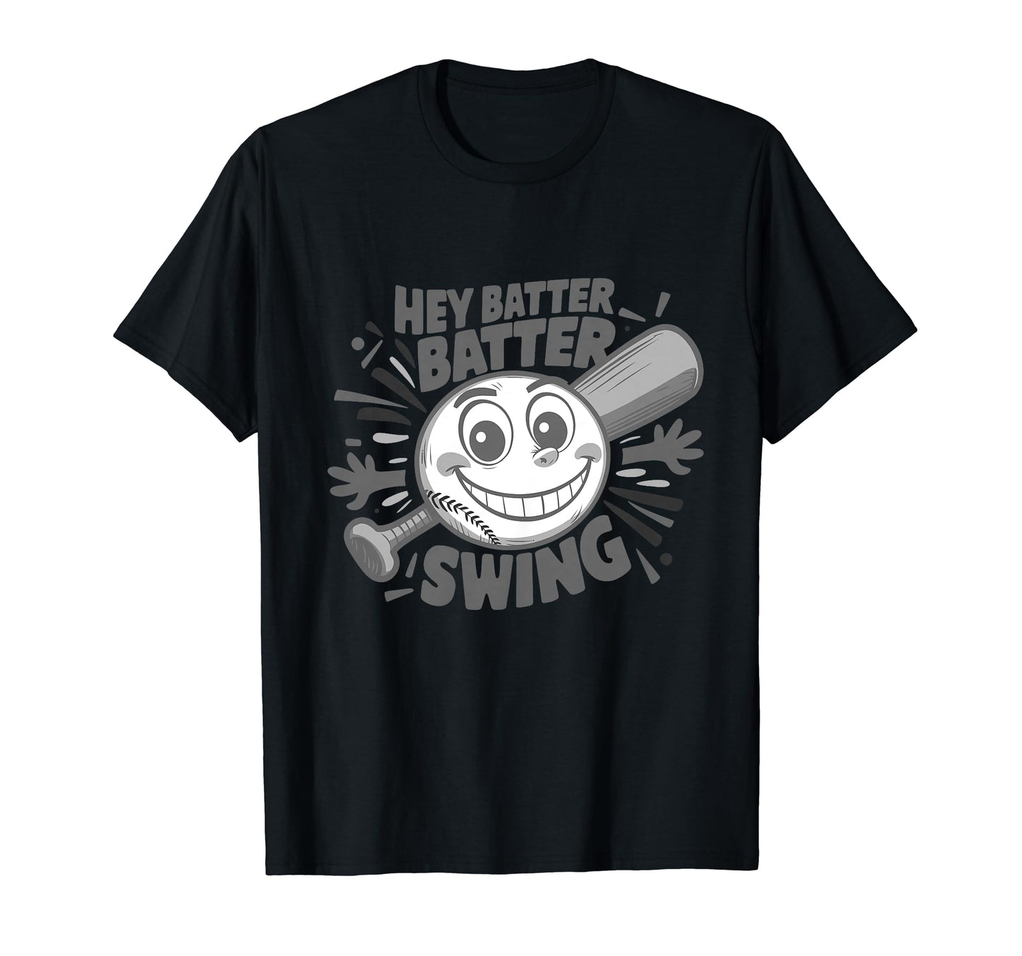 Hey Batter Batter Swing Baseball Mom Dad T-Shirt - Minimalist Print Unisex - T-Shirt, Sweatshirt, Hoodie