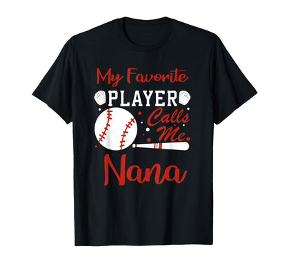 Baseball Grandma My Favorite Player T-Shirt - Graphic Print for Adults - T-Shirt, Sweatshirt, Hoodie