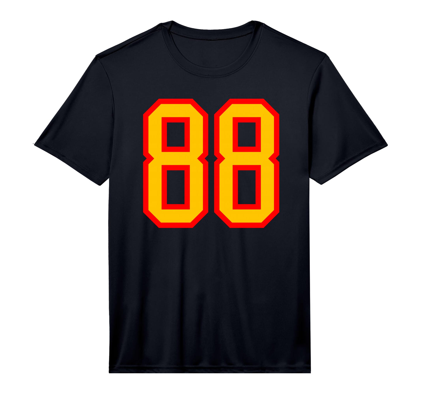 Red Yellow Sports Team Number 88 T-Shirt - Aesthetic Graphic Men Women - T-Shirt, Sweatshirt, Hoodie