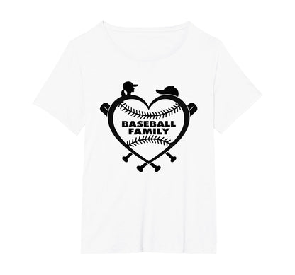 Baseball Family Sister Heart Love Fan T-Shirt - Graphic Print Men Women - T-Shirt, Sweatshirt, Hoodie