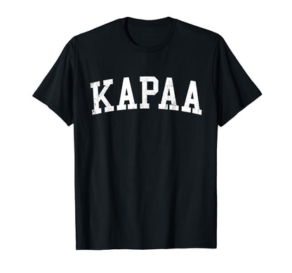 Kapaa Hi Distressed White Varsity T-Shirt - Aesthetic Graphic Unisex - T-Shirt, Sweatshirt, Hoodie