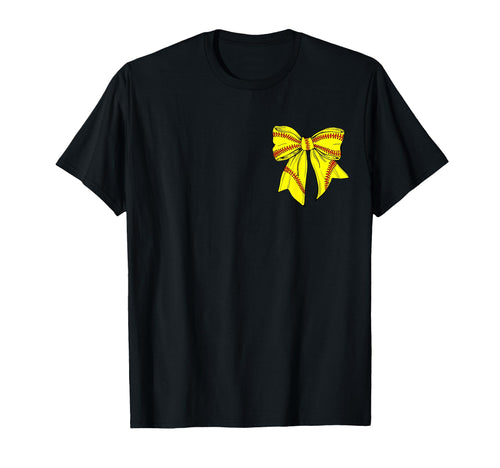 Softball Teen Bow Coquette Sports Mom T-Shirt - Trendy Graphic for Adults - T-Shirt, Sweatshirt, Hoodie